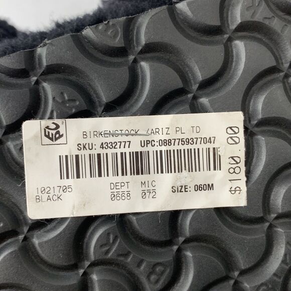 Birkenstock Arizona big buckle black shearling Papilio sandals NWT - Picture 11 of 11
